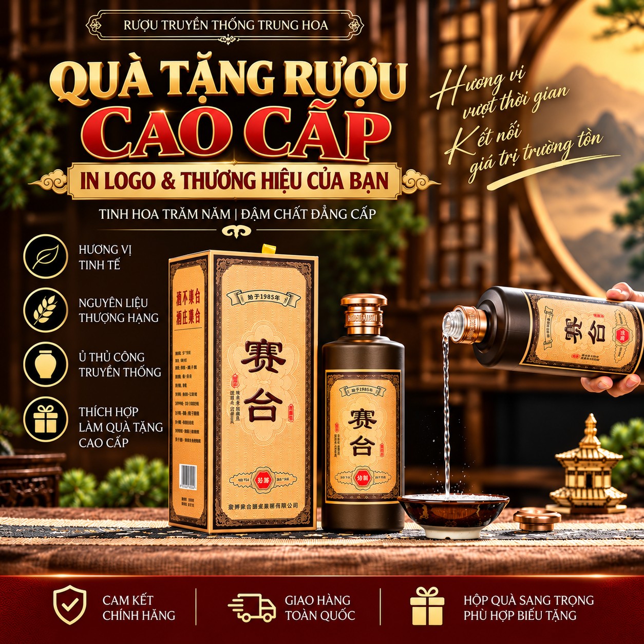 Mẫu quà tặng rượu Saitai Cao cấp ST02