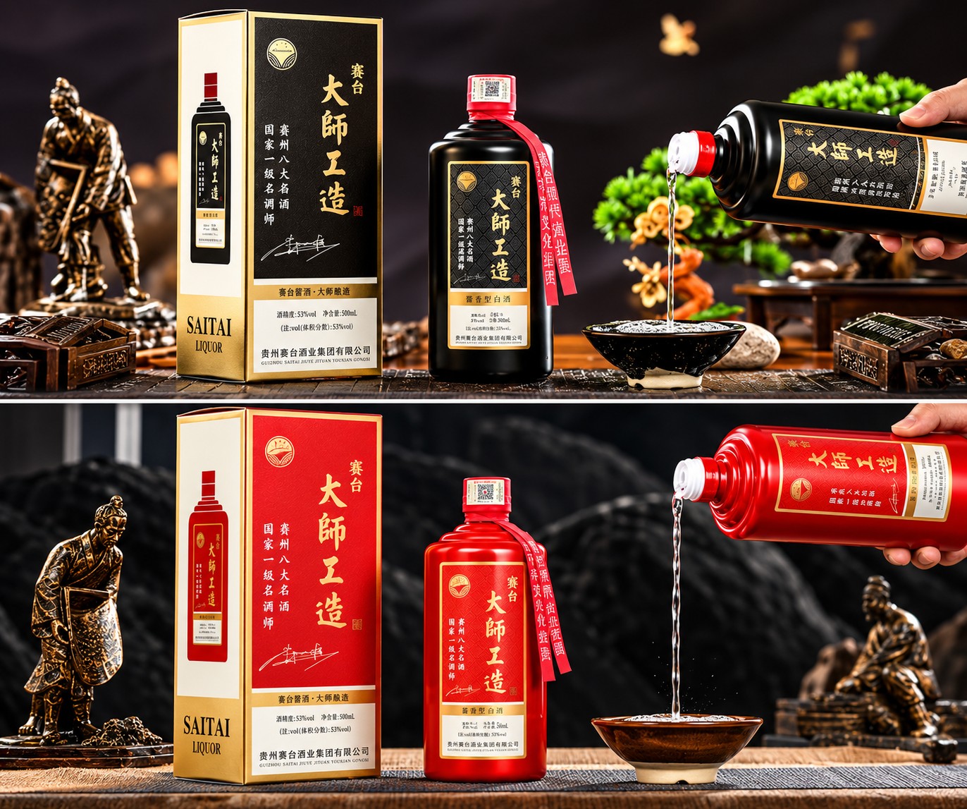 Mẫu quà tặng rượu Saitai Cao cấp ST01